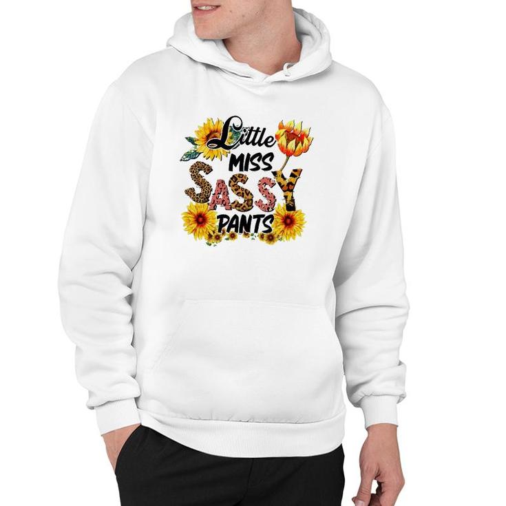 Little Miss Sassy Pants Cowhide Sunflower Leopard Western Hoodie