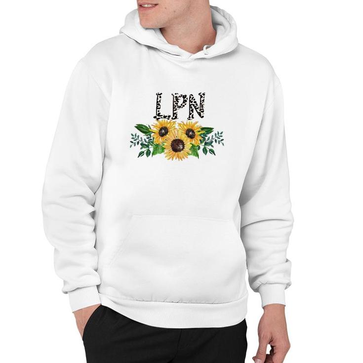 Lpn Leopard Text Sunflower Licensed Practical Nurse Gift Hoodie