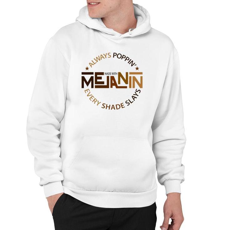 Made With Melanin Black Girl Magic Afro Beauty Black Queen Hoodie