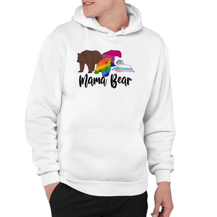Mama Bear Lgbt Gay Trans Pride Support Lgbtq Parade Mother's Day Hoodie