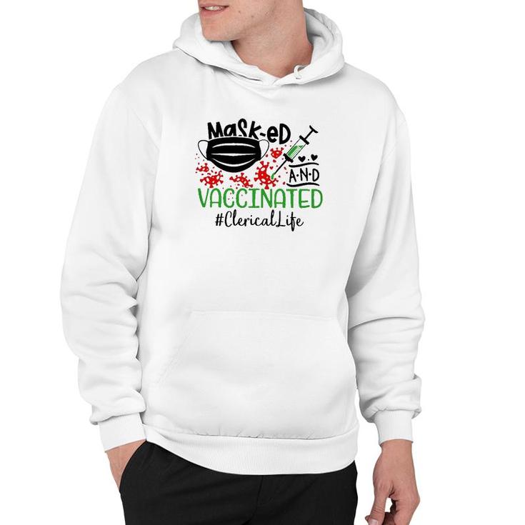 Masked And Vaccinated Clerical Hoodie