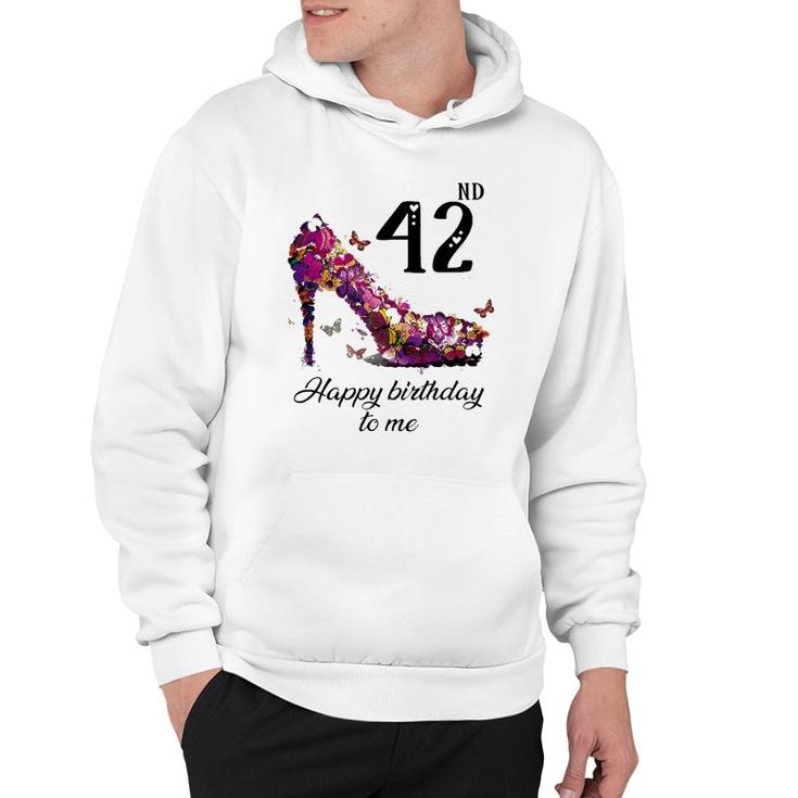 Mb 42Nd Birthday Butterfly Shoe Happy Birthday To Me Hoodie