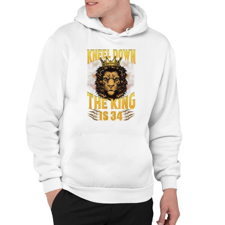 Mens 34Th Birthday King Gifts For 34 Years Old Boy  Hoodie
