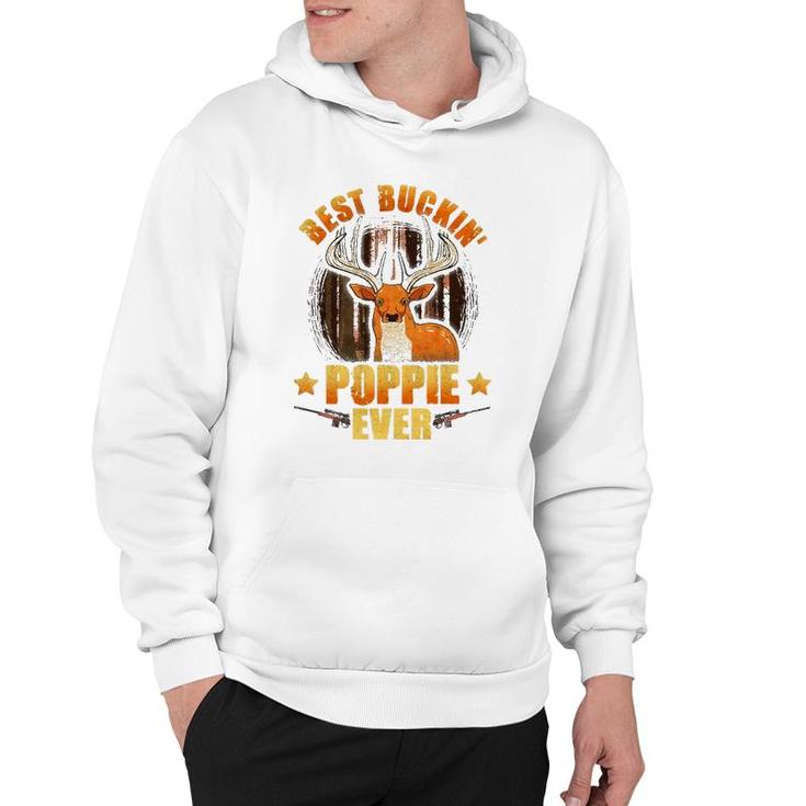 Mens Best Buckin' Poppie Ever Deer Hunting Fathers Day Gifts Hoodie