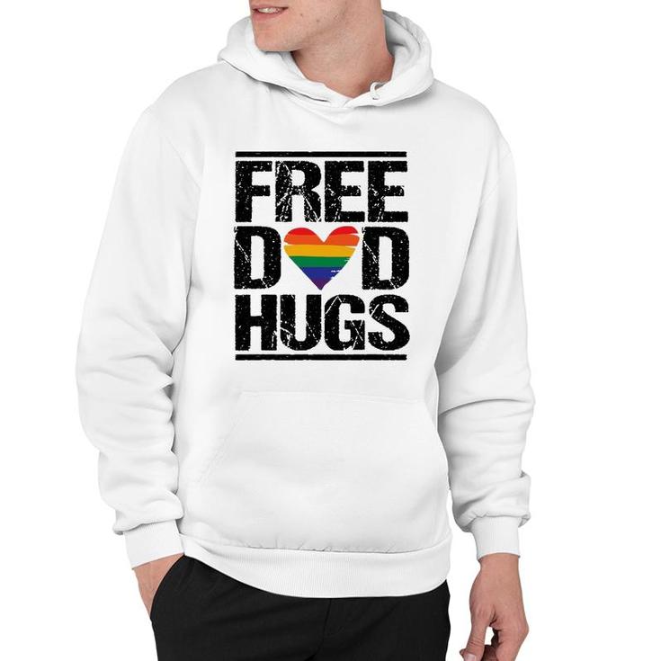 Mens Free Dad Hugs  Lgbtq Pride Stepfather Daddy Papa Design Hoodie