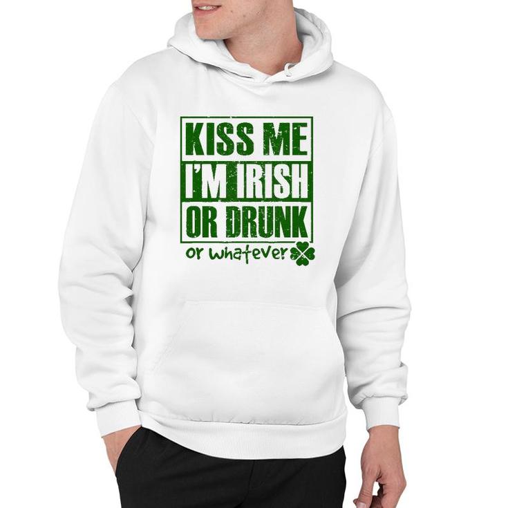 Mens Kiss Me I'm Irish Funny St Patrick's Day Gifts For Men Hoodie