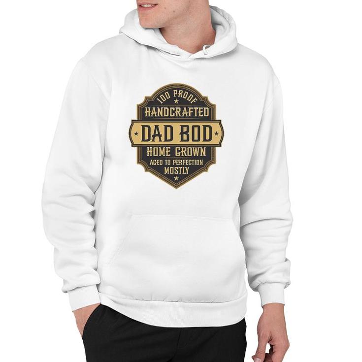 Mens Vintage Whiskey Label Dad Bod Funny Drinking Father's Day Hoodie