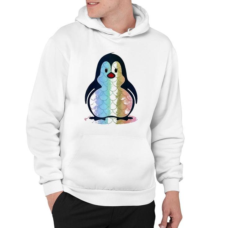 Mermaid Tee Cute Swim Penguin Lover Raglan Baseball Tee Hoodie