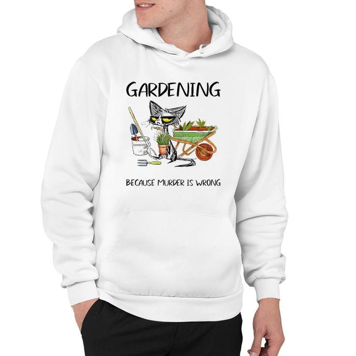Mother's Day Gardening Because Murder Is Wrong Farmer Mom Hoodie