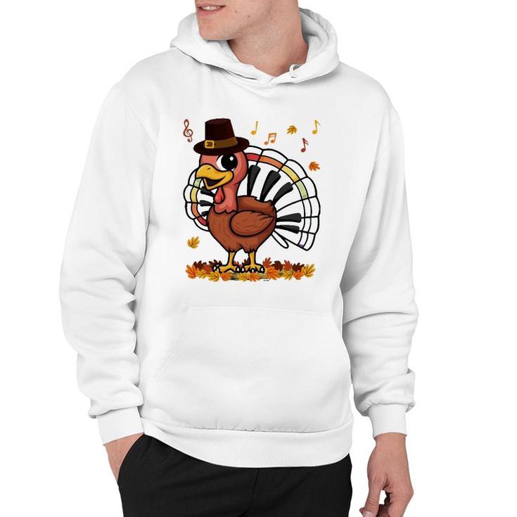 Music Piano Teachers Music Turkey Costume Happy Thanksgiving Hoodie