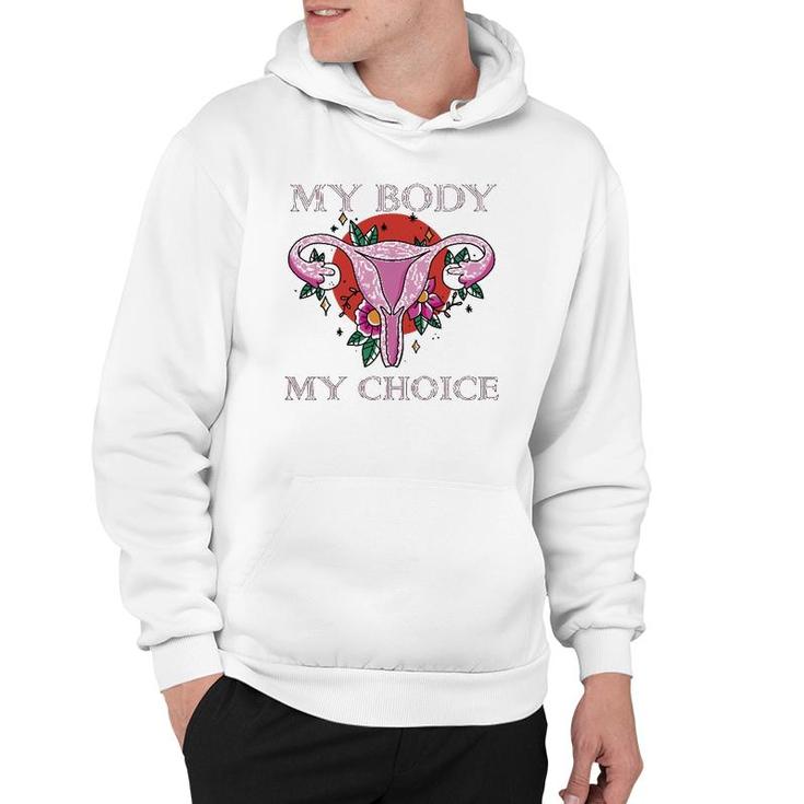 My Body Makes It My Choice Uterus Finger Pro Women Hoodie