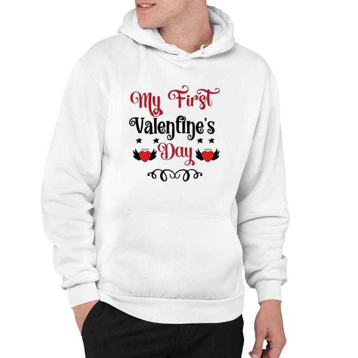 My First Valentines Day Romantic Valentine For Husband Funny Valentine Hoodie