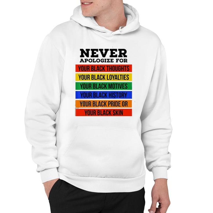Never Apologize For Your Blackness - Black History Month  Hoodie