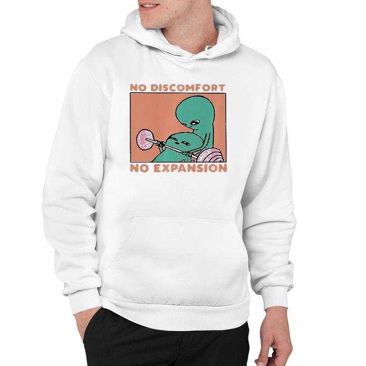 No Discomfort No Expansion Funny Training  Hoodie