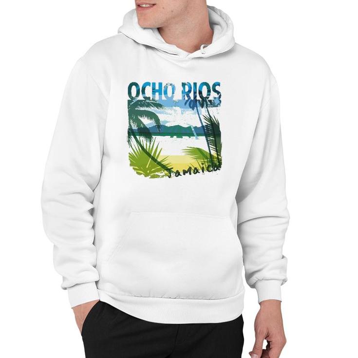 Ocho Rios Jamaica Beach Summer Matching Family Palms Tree Hoodie