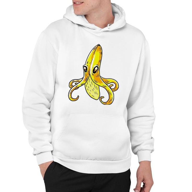 Octopus Banana Yellow Funny Humor Fruit Pun Lover Gift Hoodie
