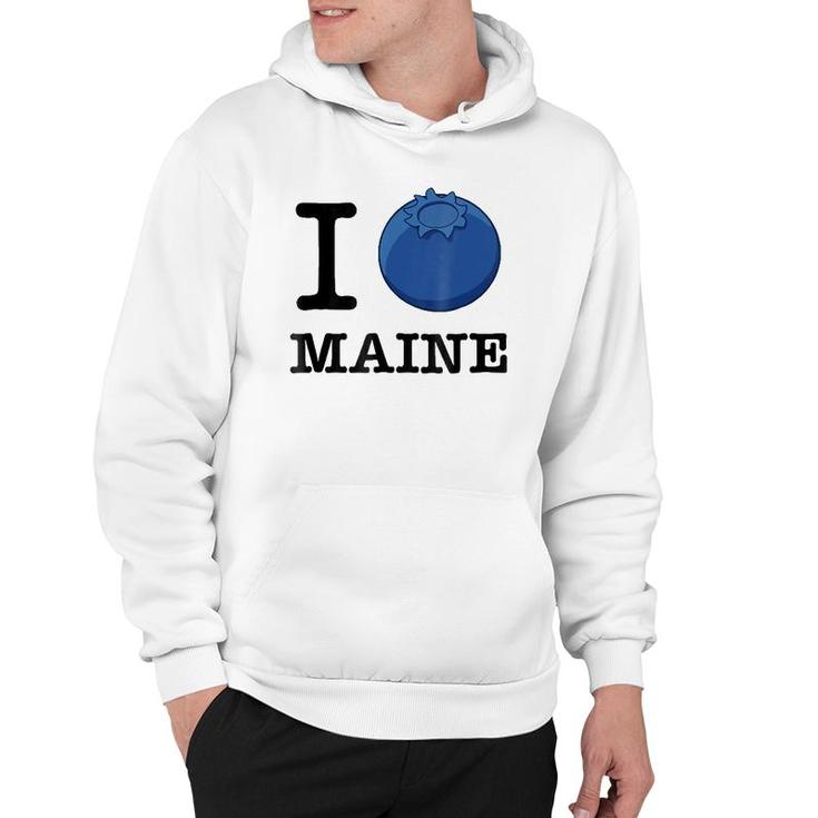 Official I Love Maine , Blueberry Design Tee Hoodie