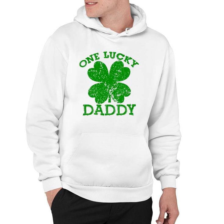 One Lucky Daddy Vintage St Patricks Day Men  Hoodie