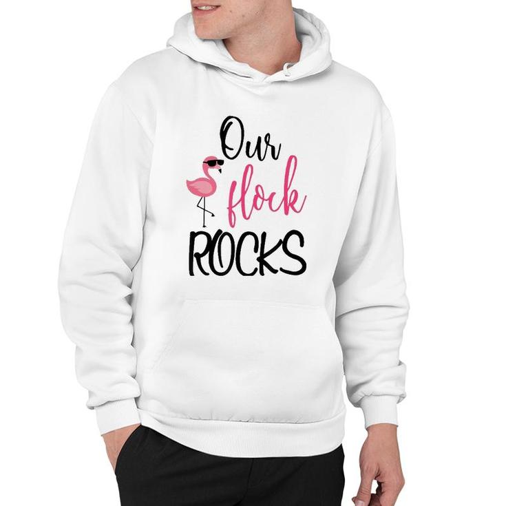 Our Flock Rocks Flamingo Mother's Day Gift Hoodie