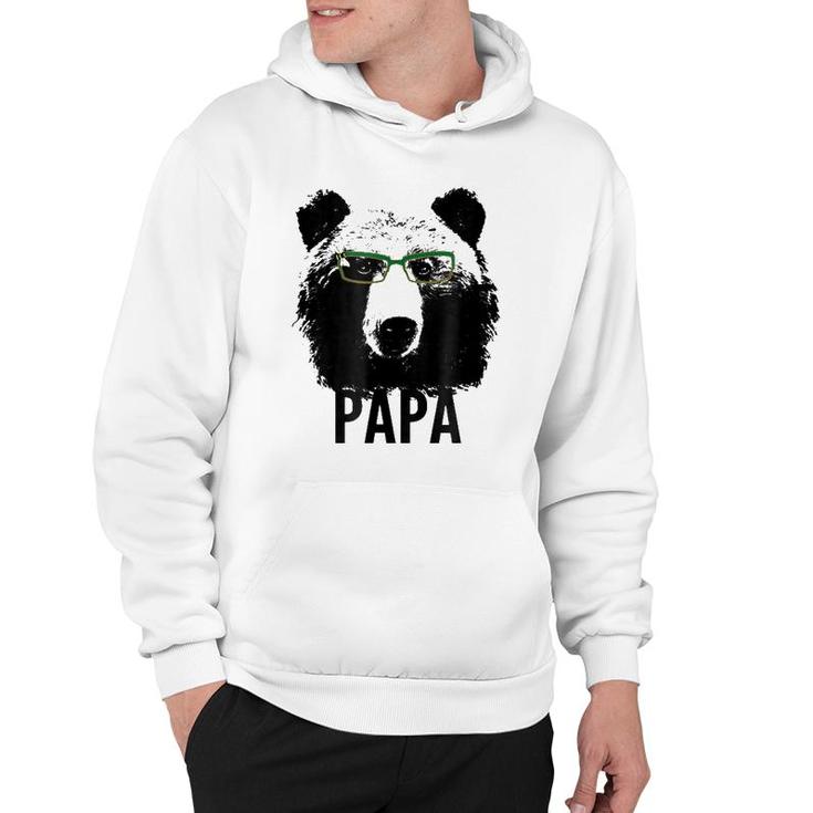 Papa Bear  Grizzly Bear With Glasses Dad Daddy Bears Hoodie