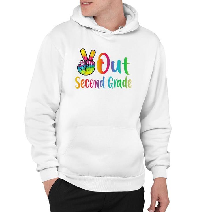Peace Out Second Grade Tie Dye Graduation Class Of 2021 Ver2 Hoodie