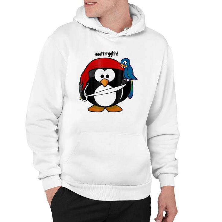 Penguin Pirate With A Parrot - Kids Or Adults Hoodie