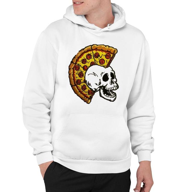Pizza Mohawk Food Skull Hoodie