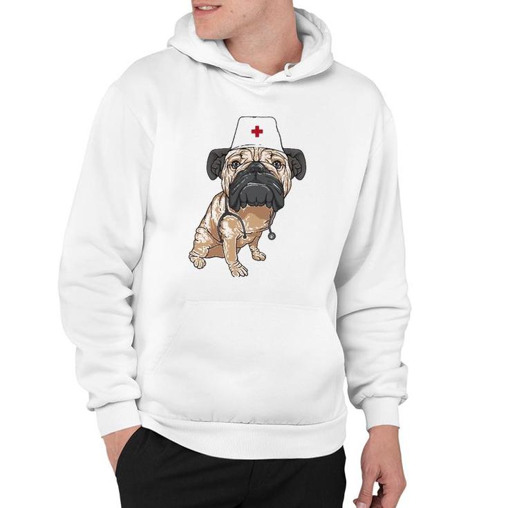 Pug Nurse  Cool Nurse Dog Lover Gift Hoodie