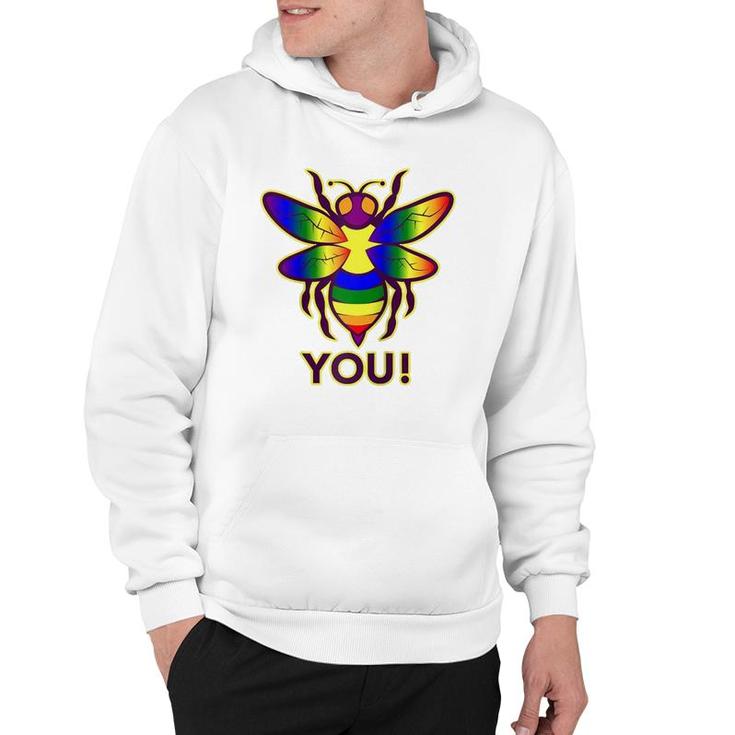 Rainbow Bee You Gay Pride Awareness  Hoodie