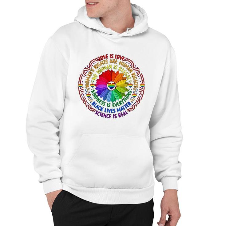 Rainbow  Science Lgbt Pride Flower Hoodie