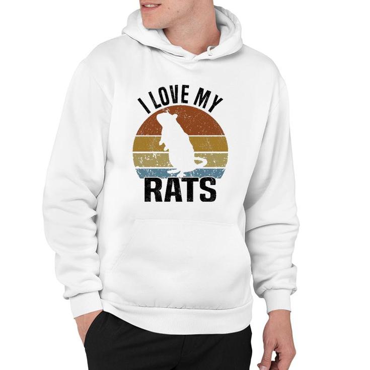 Rat Rats Pet Lover Vintage Retro Hoodie