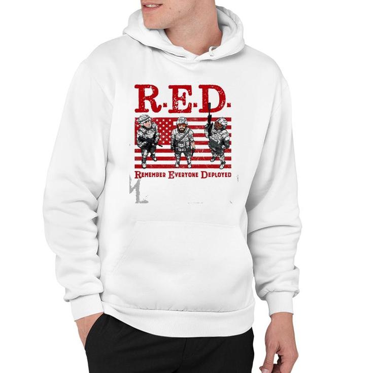 Remember Everyone Deployed Red Friday Military Families Hoodie