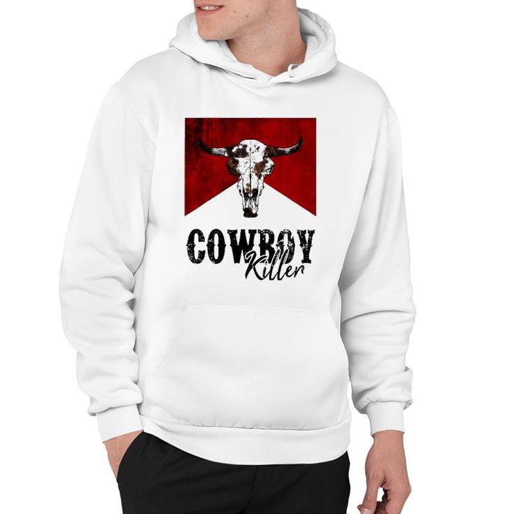 Retro Cow Skull Cowboy Killer Western Country Cowgirl Gift Hoodie