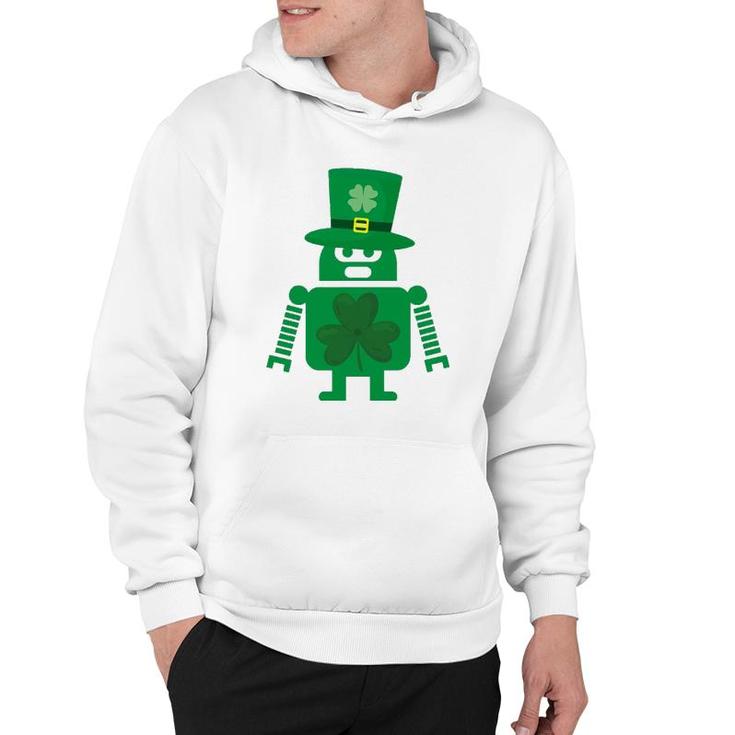 Robot Funny Geeky Leprechaun St Patricks Day Gifts Hoodie