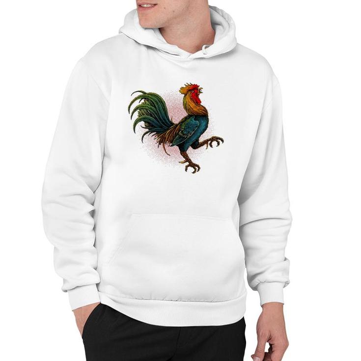 Rooster Male Chickens Awesome Birds Rooster Crows Hoodie