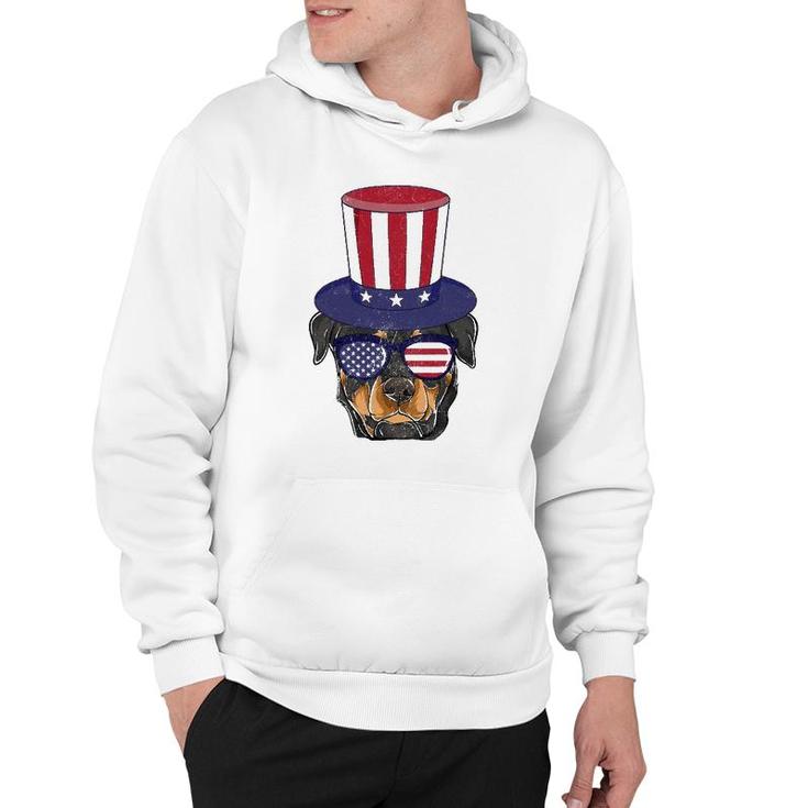 Rottweiler Patriotic Dog Mom & Dad S 4Th Of July Usa Hoodie
