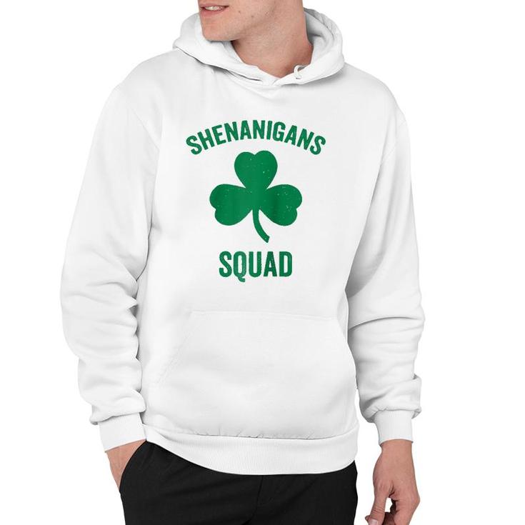 Shenanigans Squad Funny St Patrick's Day Matching Group Gift Raglan Baseball Tee Hoodie