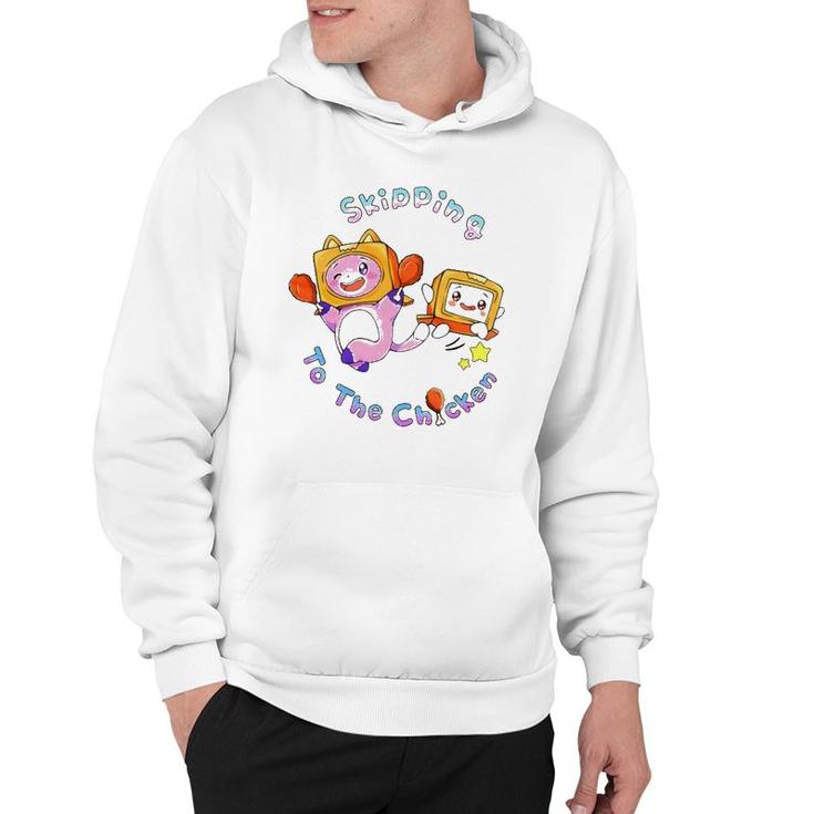 Skipping To The Chicken Lanky Art Box Hoodie