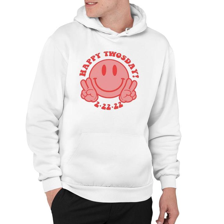 Smile Face Happy Twosday 2022 February 2Nd 2022 - 2-22-22 Gift Hoodie