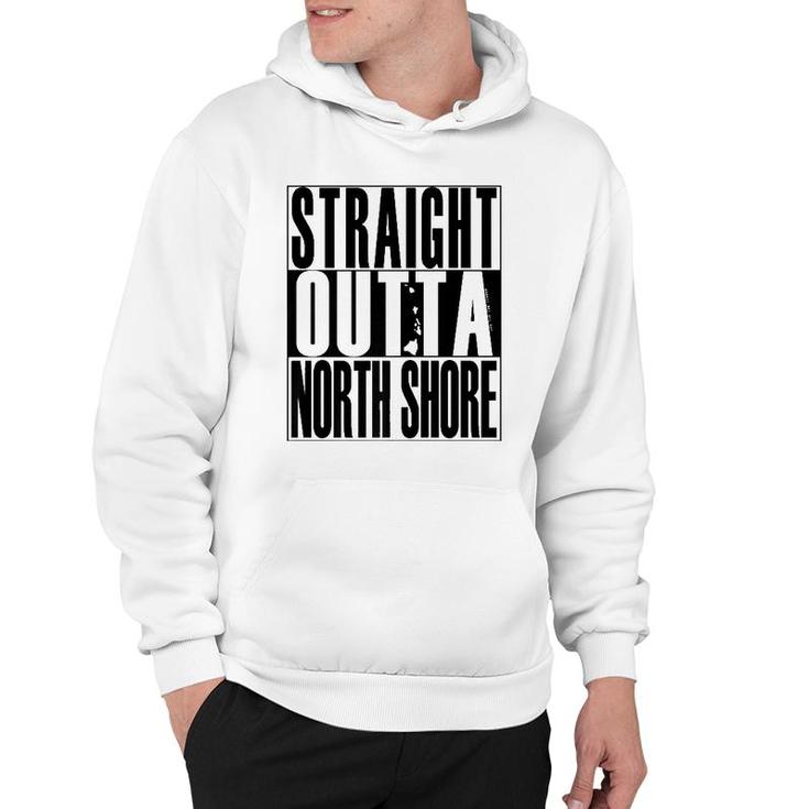 Straight Outta North Shore Black By Hawaii Nei All Day  Hoodie