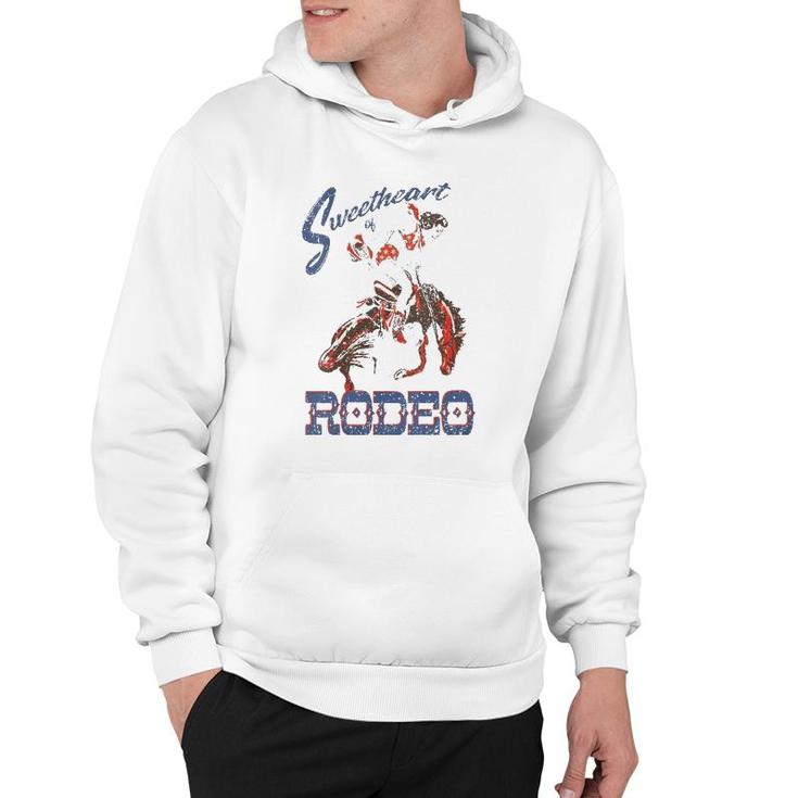 Sweetheart Of The Rodeo Western Cowboy Cowgirl Vintage Cute V-Neck Hoodie