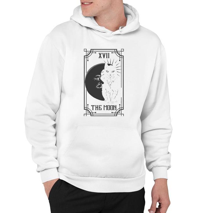 Tarot Card The Moon And The Cat Gothic Pagan Hoodie