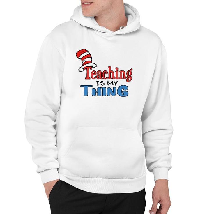 Teaching Is My Things Dr Teacher Red And White Stripe Hat Hoodie
