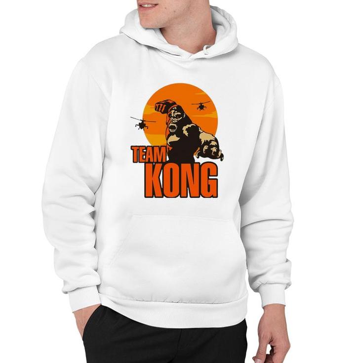 Team Kong Taking Over The City And Helicopters Sunset Hoodie