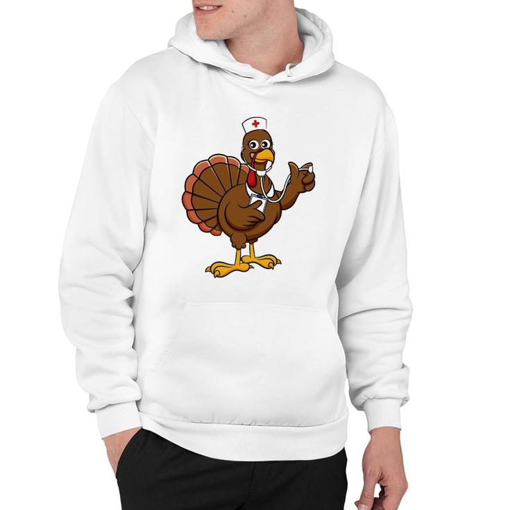 Thanksgiving Nurse Turkey Funny Feast Day Gift Hoodie