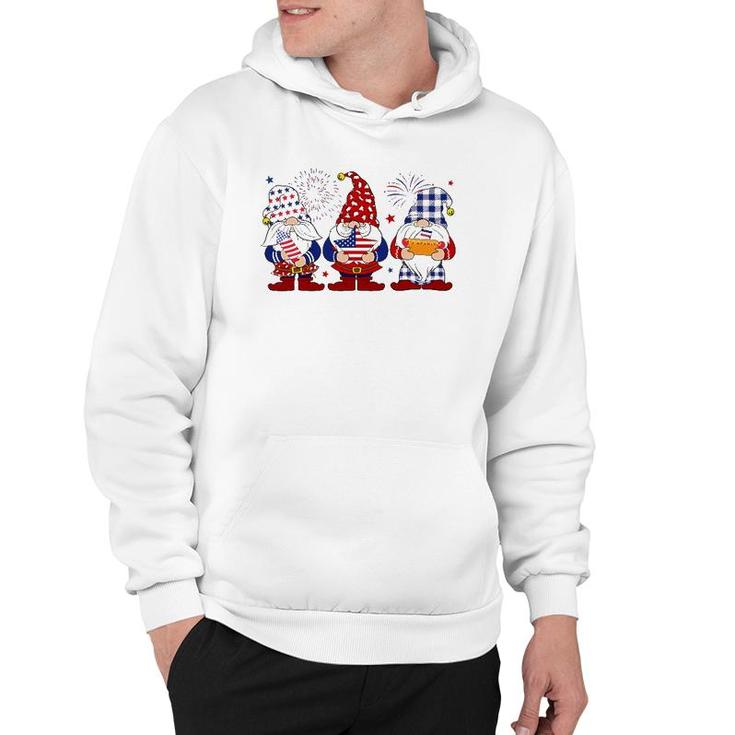 Three Gnomes 4Th Of July Independence Day American Flag Gift Hoodie