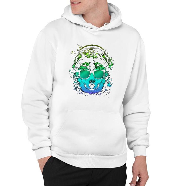Trippy Dj Gift Edm Techno House Wolves Psychedelic Wolf Hoodie
