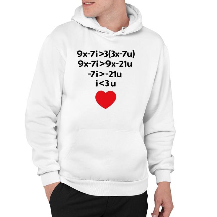 Valentine's Day Math Equation For I Love You Heart Hoodie