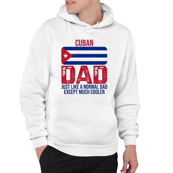 Vintage Cuban Dad Cuba Flag Design For Father's Day Hoodie