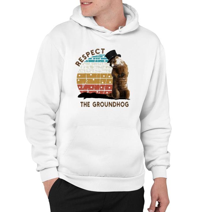 Vintage Respect The Groundhog Day Shadow For Men Women Kids Hoodie